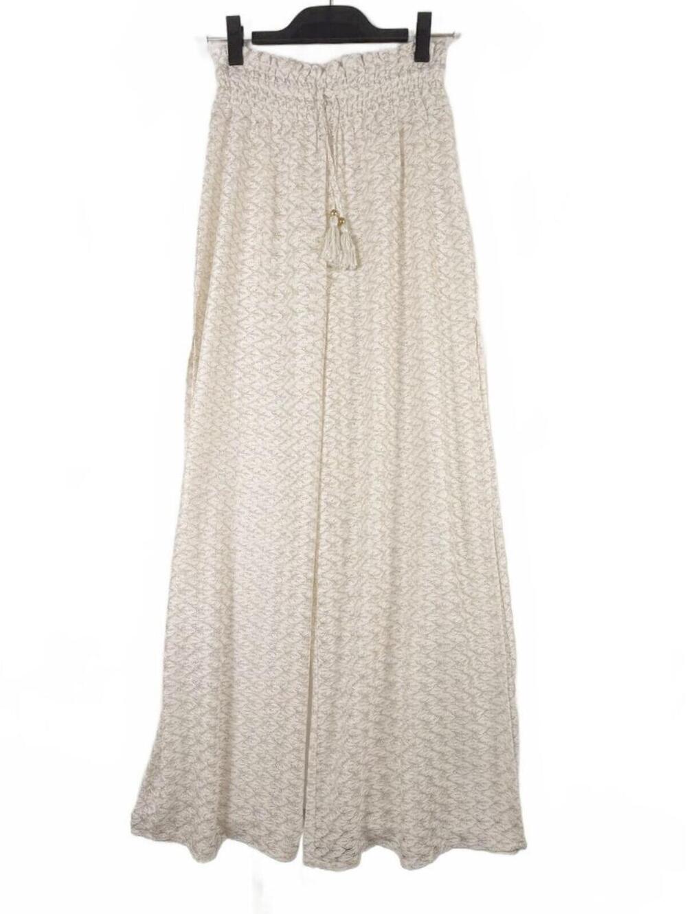RAMY BROOK‎ Glora Zigzag Coverup Pant Metallic Knit Wide Leg Beach Pants Small